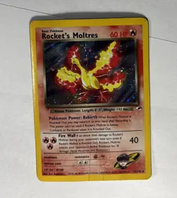 2000 Gym Heroes Rocket’s Moltres Holo #12/132 Rare WOTC Pokémon Card TCG *Swirl* - Image 6