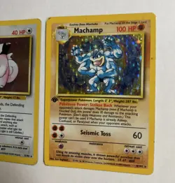 2x 1999 Base Set Holo Machamp 8/102 + Clefairy 5/102 WOTC Pokemon Card TCG Lot! - Image 3