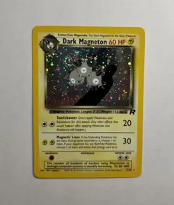 Team Rocket Dark Magneton Holo #11/82 Rare WOTC Pokémon Card TCG NM Mint *SWIRL* - Image 1