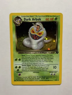 2000 Team Rocket Dark Arbok Holo 2/82 Rare WOTC Pokémon Card TCG NM Mint *SWIRL* - Image 6