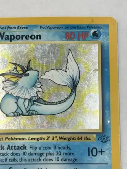 Vaporeon - 12/64 - Pokemon Jungle Unlimited Holo Rare Card WOTC HP/Damaged - Image 3