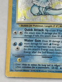 Vaporeon - 12/64 - Pokemon Jungle Unlimited Holo Rare Card WOTC HP/Damaged - Image 5