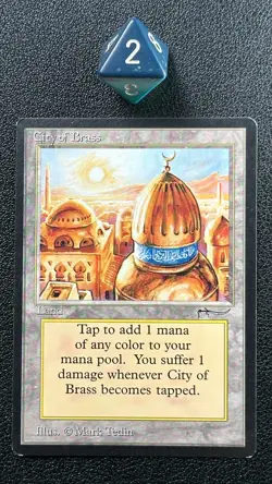 MTG City of Brass Arabian Nights English Lightly Played - Image 4