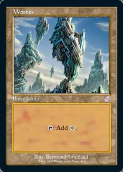 MTG English Wastes NM Foil Time Spiral Remastered - Image 2