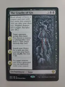 MTG The Cruelty of Gix Dominaria United Regular Rare - Image 1