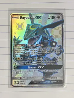 Rayquaza GX 177A/168 Hidden Fates Shiny Full Art Promo Pokemon Card  ULTRA RARE - Image 1