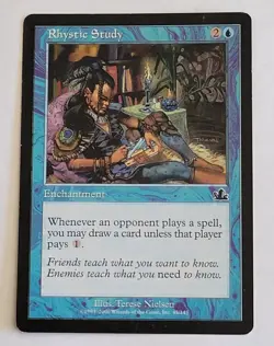 Magic The Gathering  - Rhystic Study (Common) Prophecy set 2000 *VINTAGE* LP - Image 1