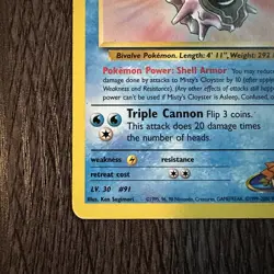 Misty's Cloyster 029/132 Gym Heroes Rare MP Regular Pokemon Card Vintage WOTC - Image 4