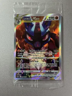 Lucario V Star  SWSH291  Crown Zenith Pokemon TCG Card Promo Holo  SEALED PACK - Image 1