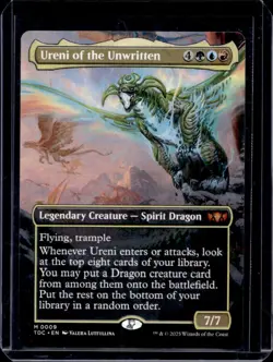 2025 Magic MTG Dragonstorm Ureni of the Unwritten Commander Decks Rare #0009 - Image 3
