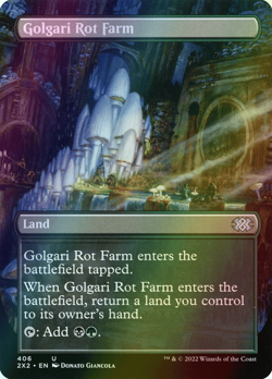 MTG Golgari Rot Farm Borderless Foil ** Double Masters 2022 ** English (NM) - Image 3