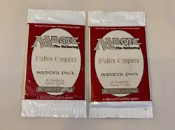 Two (2x) Fallen Empires Factory Sealed Booster Packs 1995 Magic The Gathering - Image 1