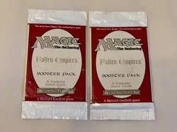Two (2x) Fallen Empires Factory Sealed Booster Packs 1995 Magic The Gathering - Image 3
