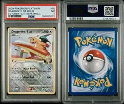 2009 Pokemon Platinum SV Crosshatch '10 Pokemon League Dragonite FB Holo PSA 7 - Image 3