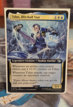 512 Tidus, Blitzball Star (Extended Art) Final Fantasy NM Card MTG FIN - Image 1