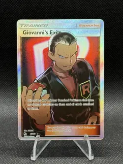 Pokemon Giovanni's Exile Hidden Fates 67/68 Full Art Trainer Ultra Rare - Image 3