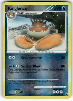 Kingler Great Encounters Reverse Holo,Rare Pokemon Moderately played - Image 3
