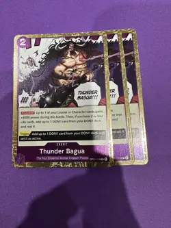 One Piece Card Game- Thunder Bagua Op01-119 Rare *3 Pcs English - Image 1