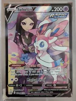 2022 POKEMON SWORD & SHIELD BRILLIANT STARS #TG14 FULL ART/SYLVEON V PSA 10 - Image 2
