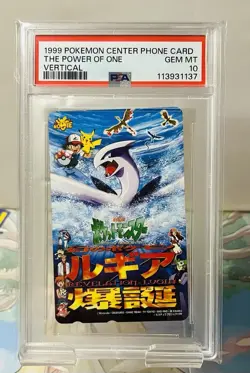 Lugia The Power Of One Pokemon Center Phone Card (1999) - PSA 10 - Image 1