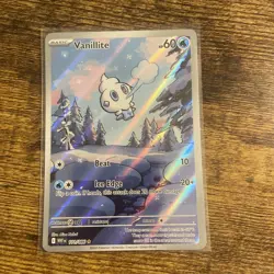 2025 Near Mint Pokemon Vanillite IR 111/086 White Flare - Image 3