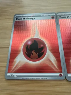 Pokemon TCG Black Bolt White Flare - Basic Fire Energy Foil Holo Lot x3 NM ✨ - Image 7