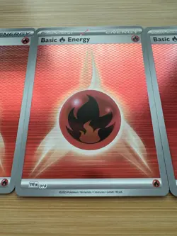Pokemon TCG Black Bolt White Flare - Basic Fire Energy Foil Holo Lot x3 NM ✨ - Image 8