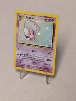 Pokemon TCG Neo Discovery Espeon Unlimited Holo Rare 1/75 Heavy Played - Image 7