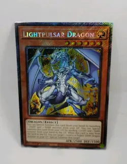 YU-GI-OH! Lightpulsar Dragon. RA04-EN176. 1st Ed. Platinum Secret Rare Card. TCG - Image 1
