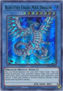 Yugioh! LP Blue-Eyes Chaos MAX Dragon (Green) - LDS2-EN016 - Ultra Rare - 1st Ed - Image 1