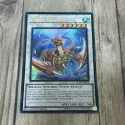 Yu-Gi-Oh! Coral Dragon Ultra Rare 1st Edition Card Near Mint - Image 3