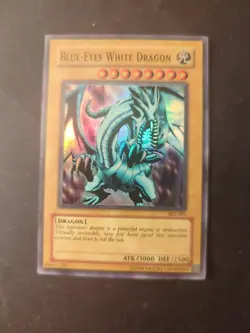 Yugioh Blue-Eyes White Dragon SKE-001 Super Rare Unlimited Edition LP - Image 1