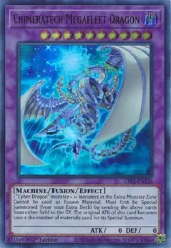 Yugioh - Chimeratech Megafleet Dragon 1st Ultra Rare NM - Free Holographic Card - Image 1