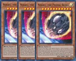 3x Yu-Gi-Oh! Nibiru, the Primal Being MP22-EN261 Ultra Rare Playset - Image 2