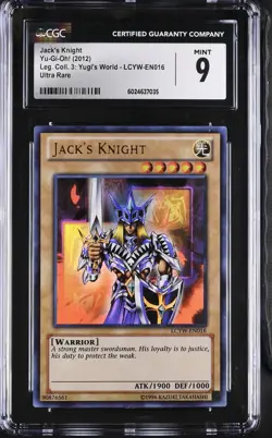 Jack's Knight *CGC MINT 9* POP 1 *LCYW-EN016* Ultra Rare *2012* Yugioh - Image 3