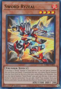Sword Ryzeal CRBR-EN001 Crossover Breakers 1st Edition - Image 1