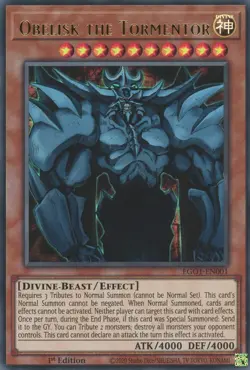 Obelisk the Tormentor EGO1-EN001 Egyptian God Deck: Obelisk the Tormentor 1st Edition - Image 1