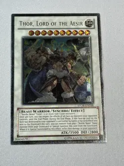 Yugioh Thor, Lord of the Aesir STOR-EN038 Ultimate Rare EURO PRINT NM - Image 1