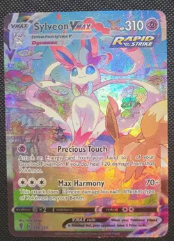 -Sylveon VMAX Evolving Skies 212/203 ðŸ’ž CUST0M Fan Art Card ðŸ’ž - Image 1