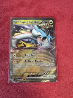 PokÃ©mon TCG Raging Bolt EX 123/162 Temporal Forces Double Rare Card - Image 1