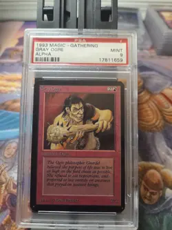Gray Ogre MTG Magic the Gathering Alpha PSA 9 Vintage Old School Collectible - Image 1