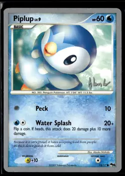 Piplup 15/17 Dylan Lefavour Empotech World Championships Deck Promo Pokemon Card - Image 1