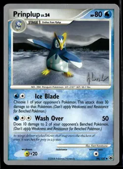 Prinplup 44/100 Dylan Lefavour Empotech World Championships Deck Pokemon Card - Image 1