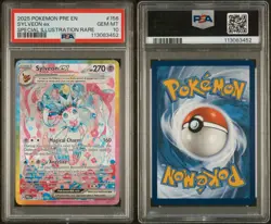 2025 POKEMON PRE EN-PRISMATIC EVOLUTIONS #156 SYLVEON EX PSA 10 - Image 3