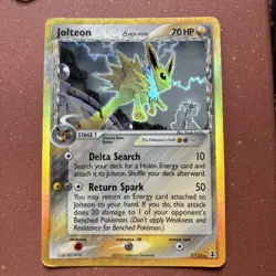 2005 Pokemon EX Delta Species Jolteon Holo #7/113 - Image 1