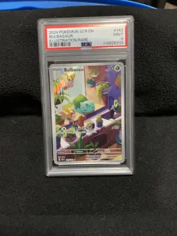 Bulbasaur 143/142 Pokemon Stellar Crown Illustration Rare 2024 PSA 9 Read - Image 1
