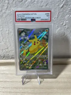 2024 Pokemon SVP EN Pikachu Paldea Adventure Chest #088 PSA 7 - Image 1