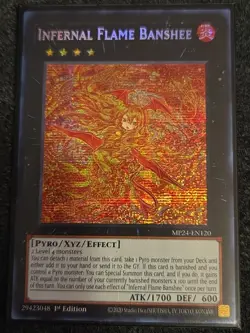 INFERNAL FLAME BANSHEE MP24-EN120 PRISMATIC SECRET RARE NM 1st Ed YUGIOH - Image 1