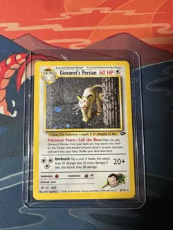 Pokemon Card Giovanni's Persian 8/132 Gym Challenge HOLO RARE - HP - Image 1