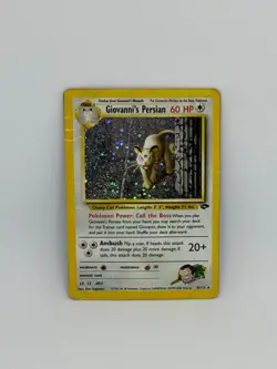 Pokemon Card Giovanni's Persian 8/132 Gym Challenge HOLO RARE - HP - Image 1